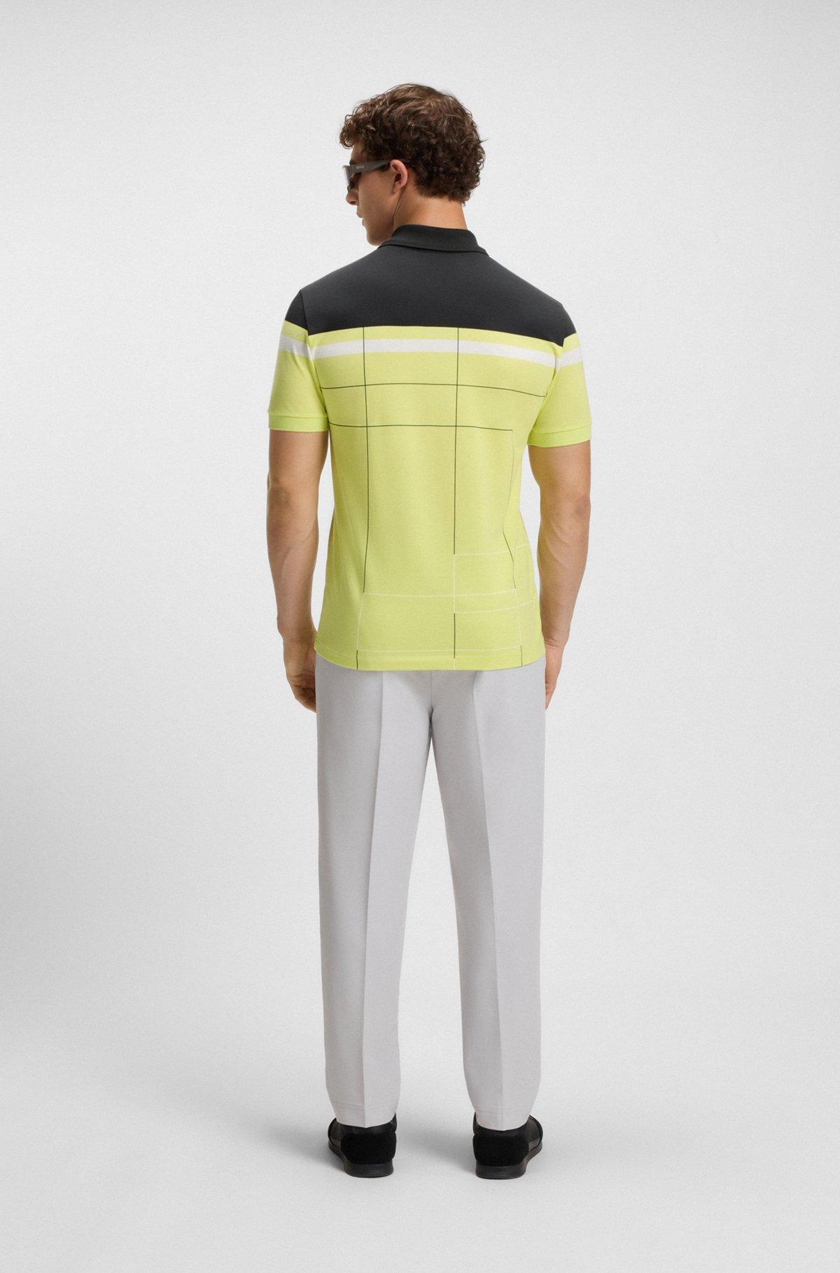 BOSS - Slim-fit polo shirt in quick-dry stretch cotton - Light Green Product Image
