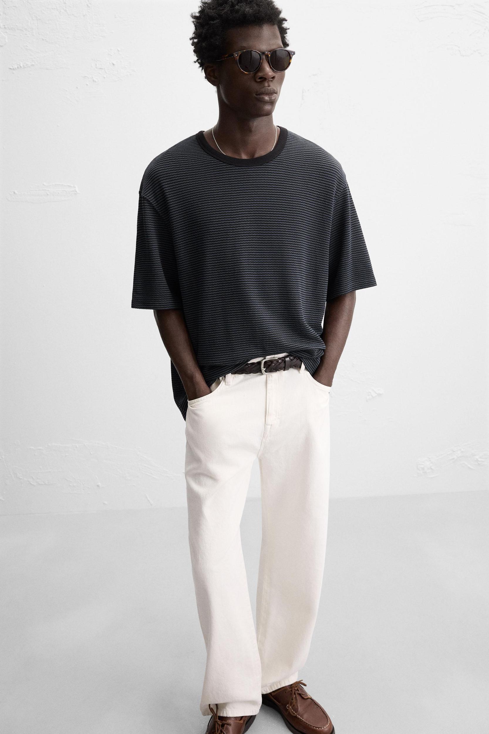 STRIPED JACQUARD T-SHIRT Product Image