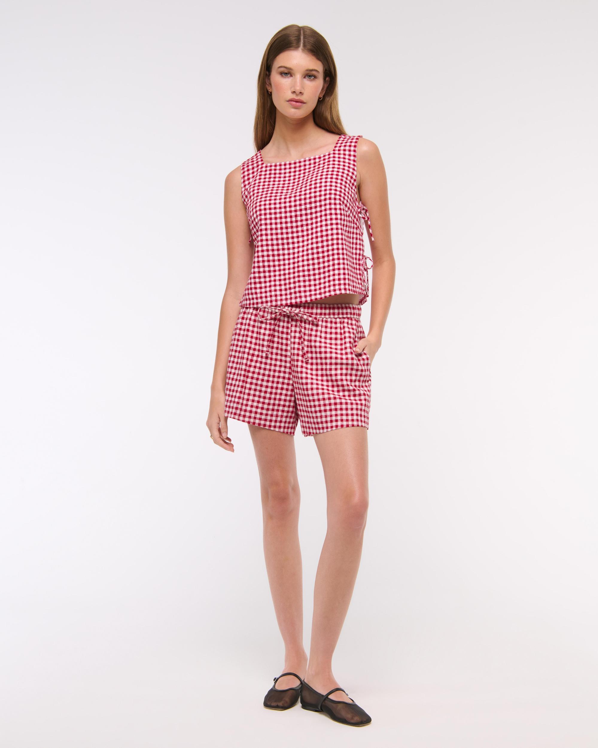Apron Linen-Blend Set Top Product Image