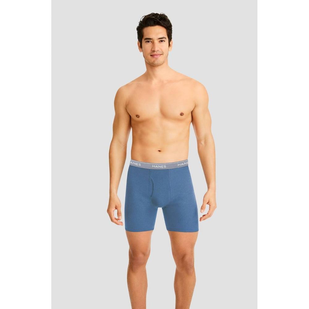 Hanes Red Label Men's Super Value Boxer Briefs 10pk Gray/Green L: Tagless, Breathable, Moisture Wicking Product Image