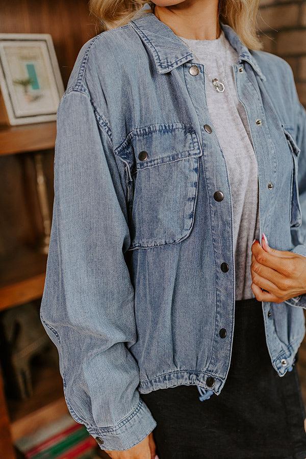 Setting Records Lightweight Chambray Jacket Product Image