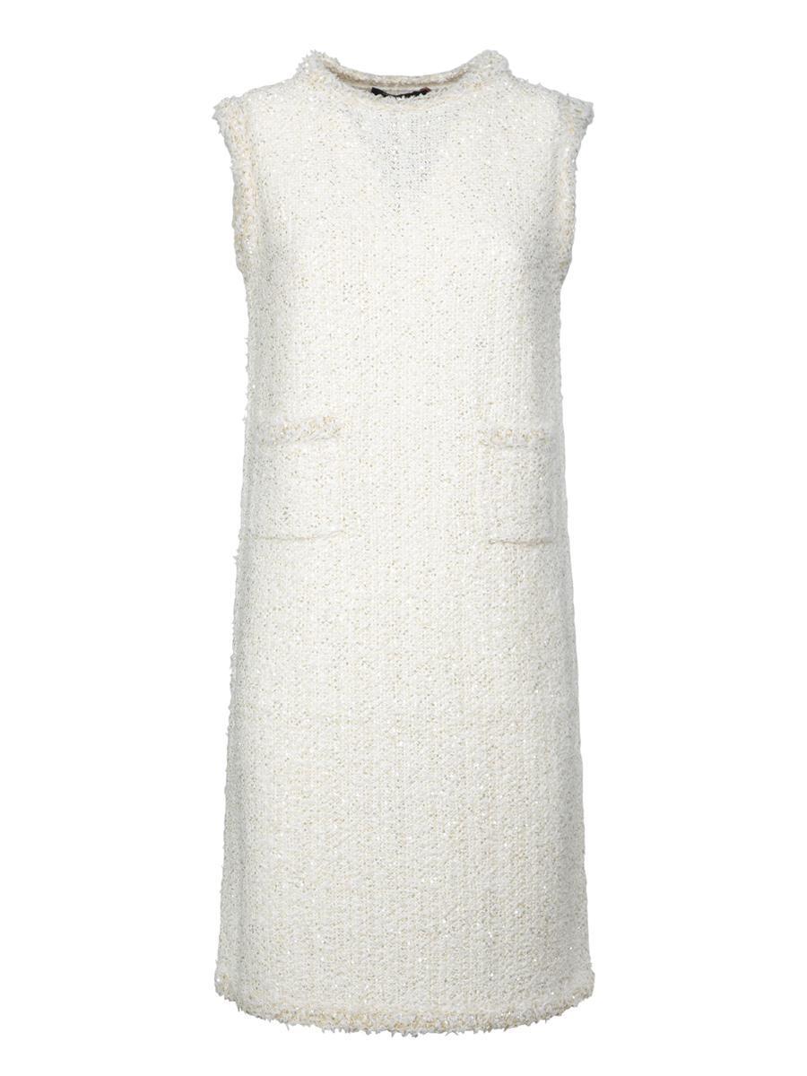 FABIANA FILIPPI Tweed-effect Mini Dress In White Product Image