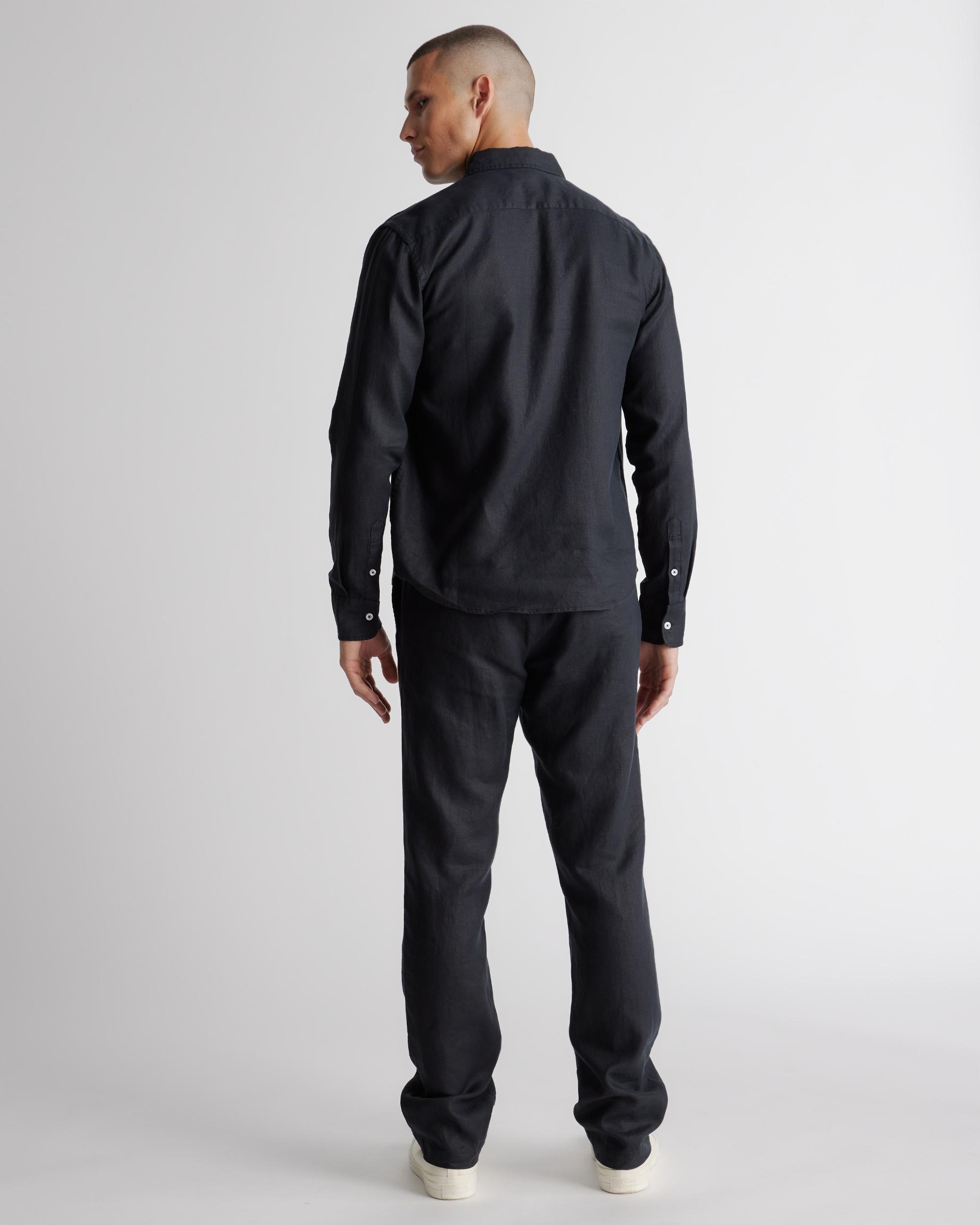 Quince | Men's 100% European Linen Relaxed Long Sleeve Shirt Product Image