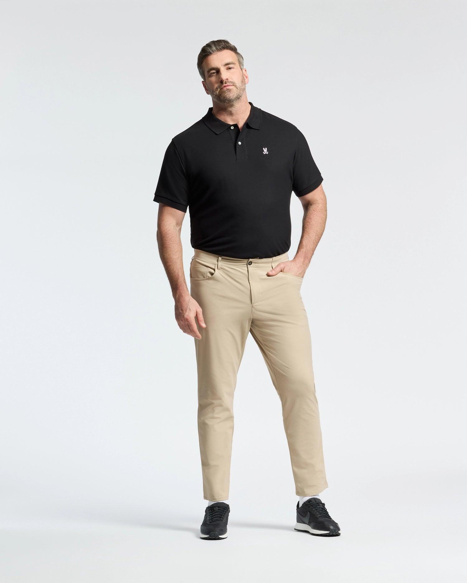Men's Big And Tall Classic Pique Polo Shirt 001 BLACK / 4XLT Product Image