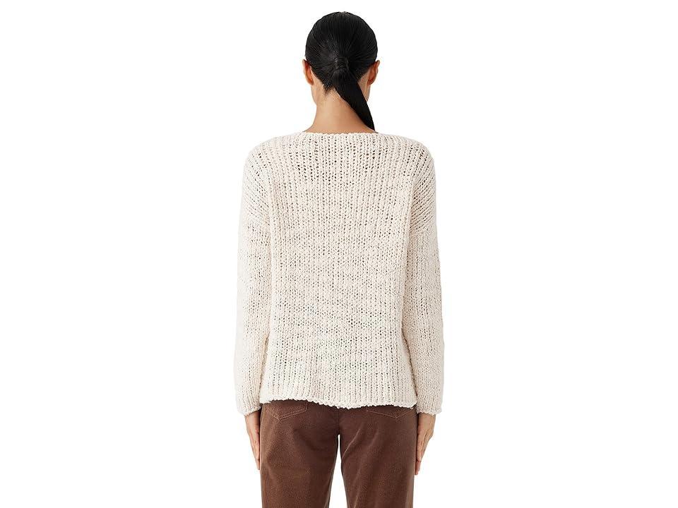 Eileen Fisher Round Neck Box Top (Ecru) Women's Clothing Product Image