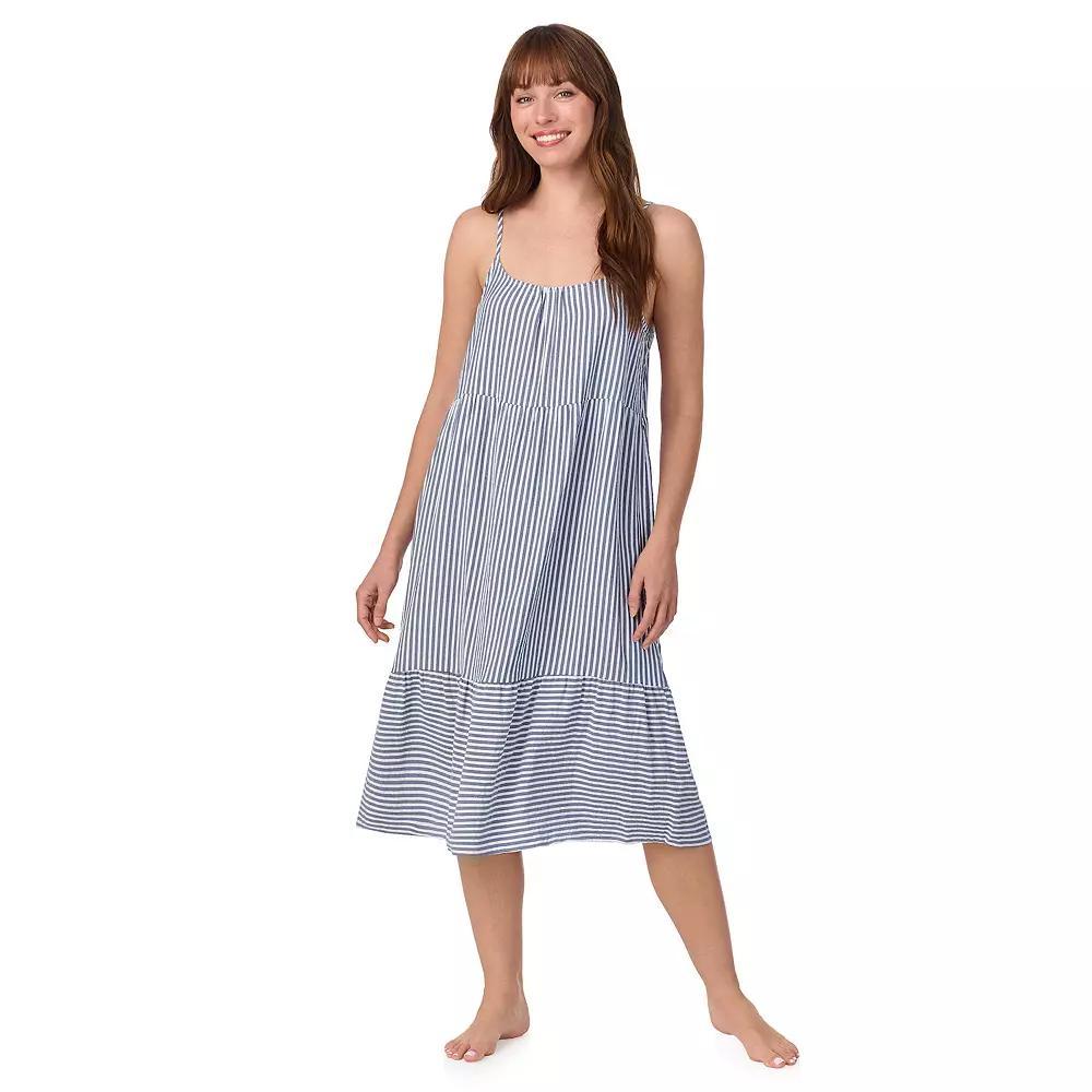 Women's Draper James Seersucker Chemise, Size: Large, Blue Stripe Product Image
