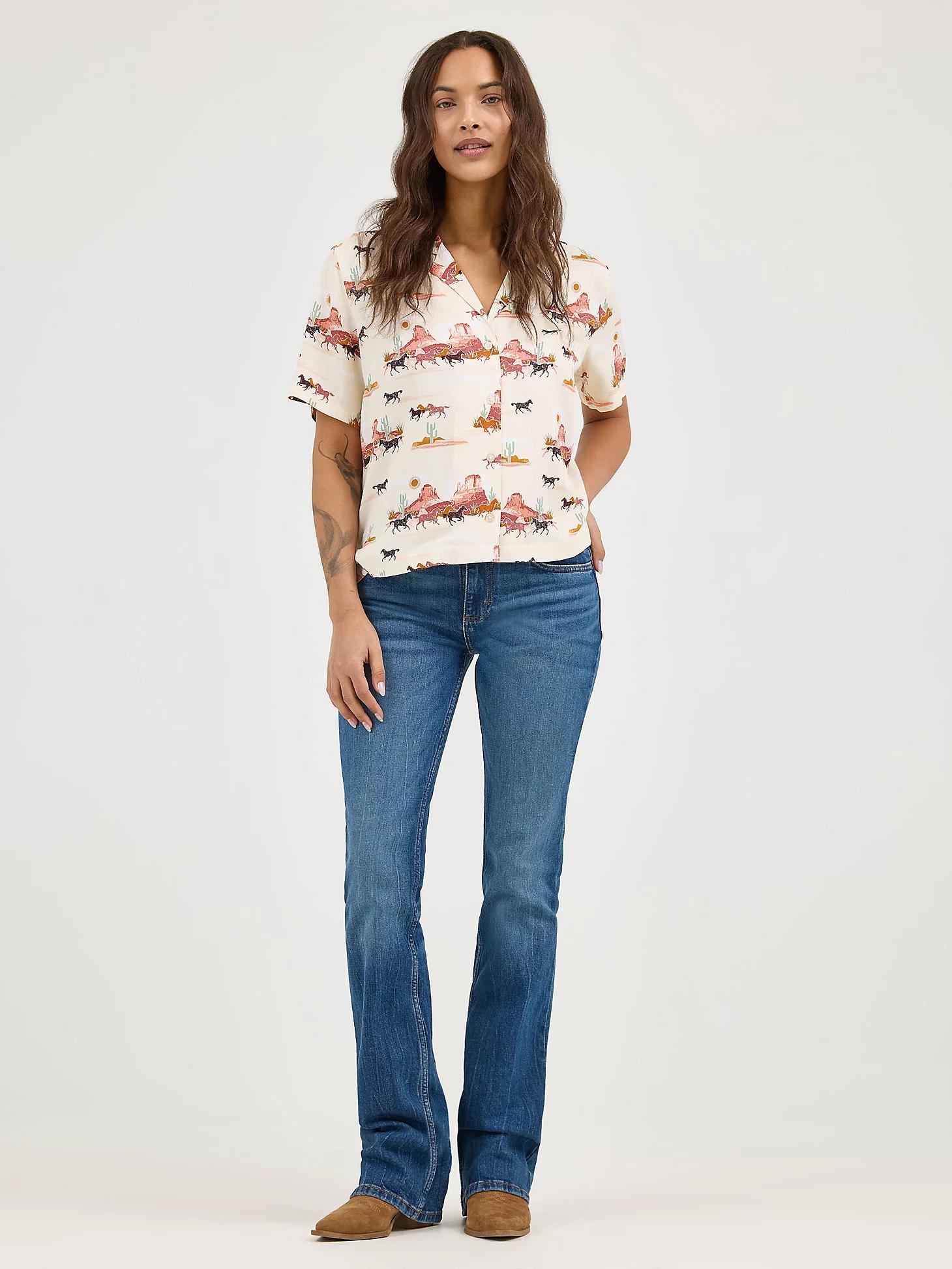 Women's Wrangler Retro® Cowgirl Camp Shirt | Women's TOPS | Wrangler® Product Image