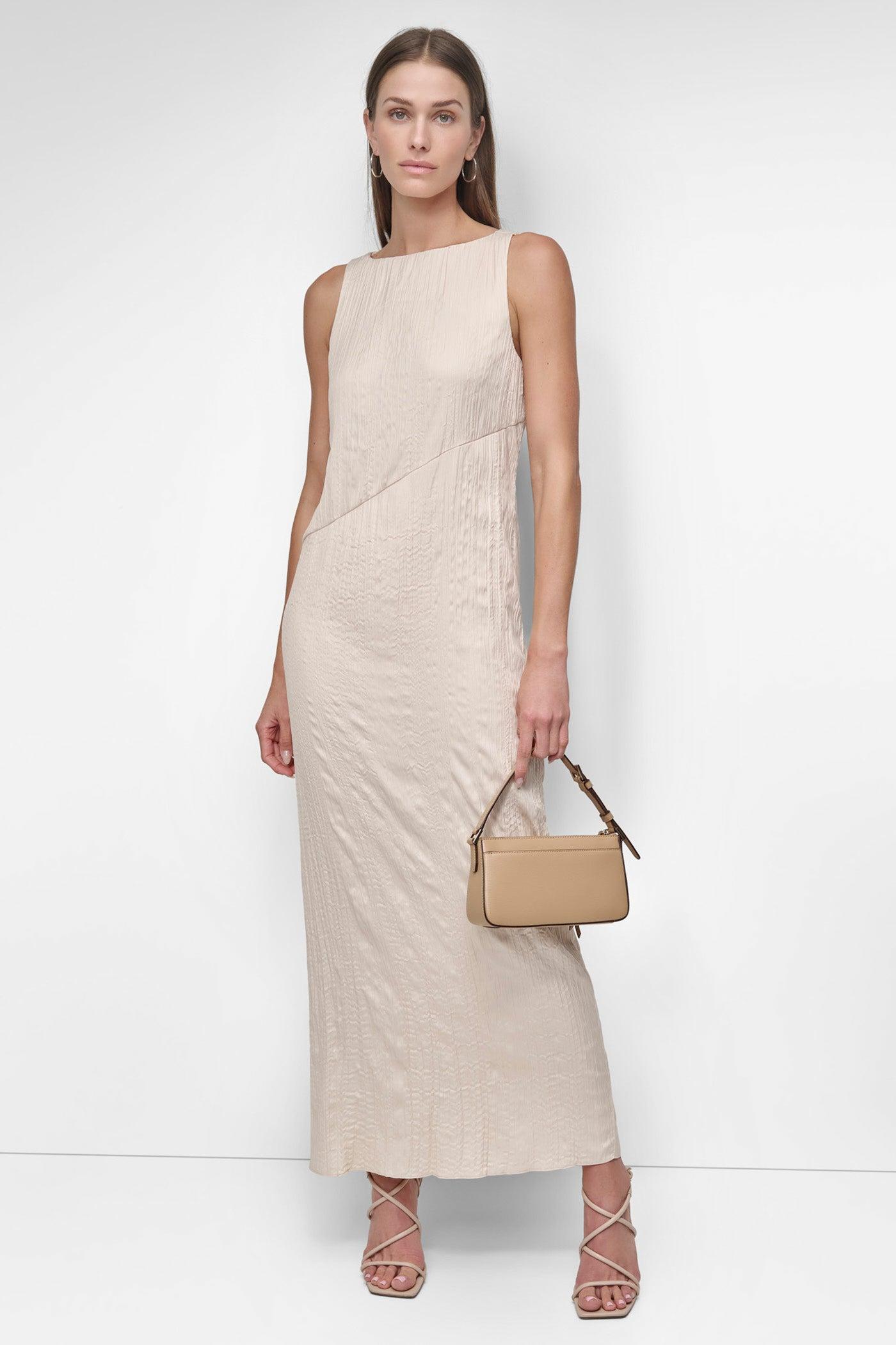 SLEEVELESS BROOMSTICK TWILL MIDI Product Image