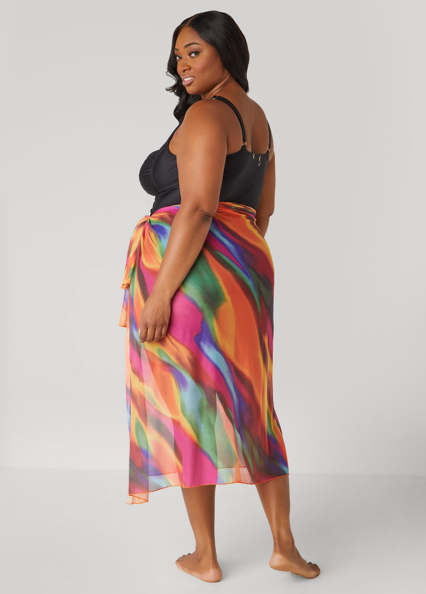 Tie Dyed Stretch Mesh Sarong Product Image