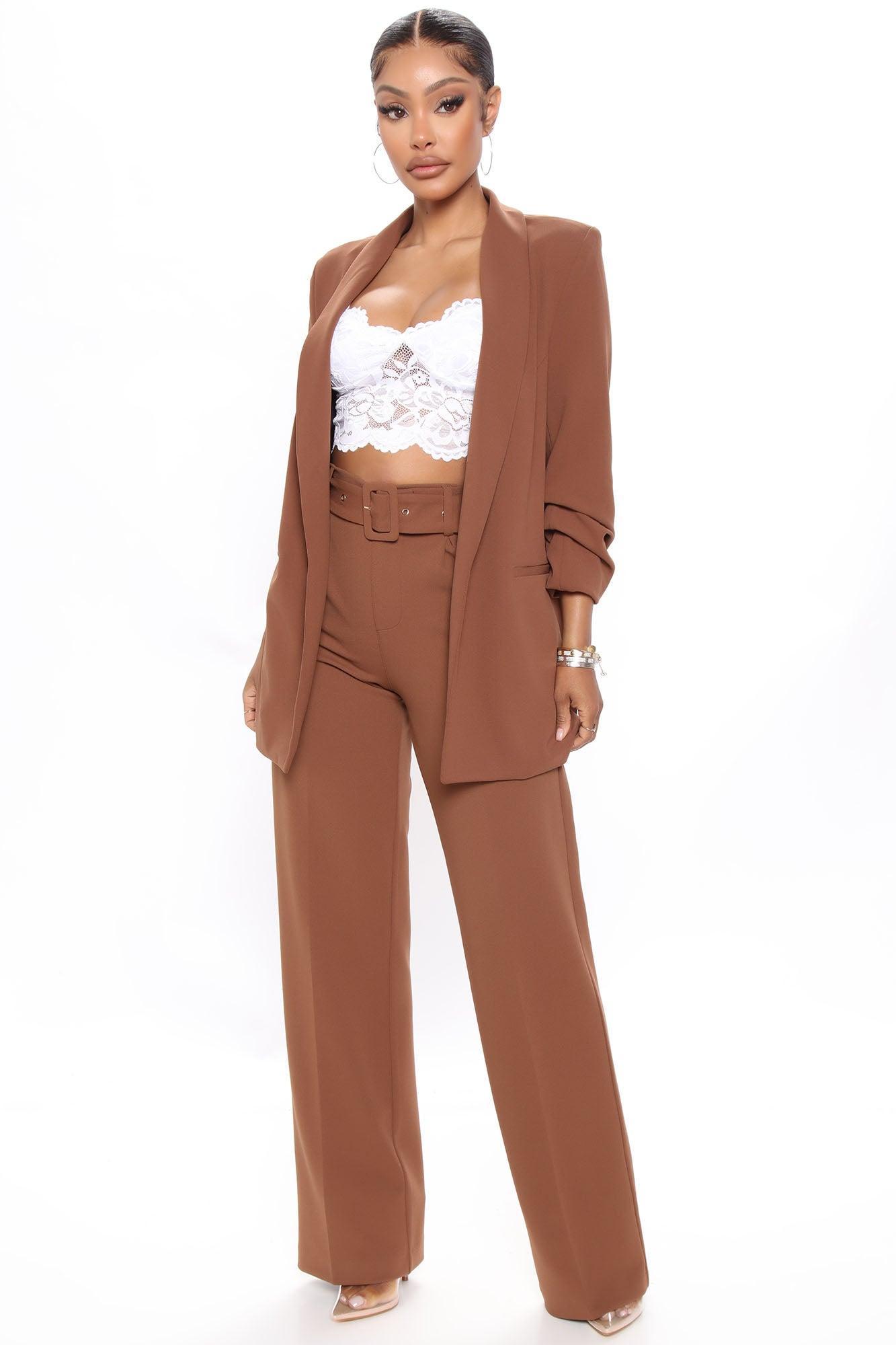 The Celine Blazer - Brown Product Image