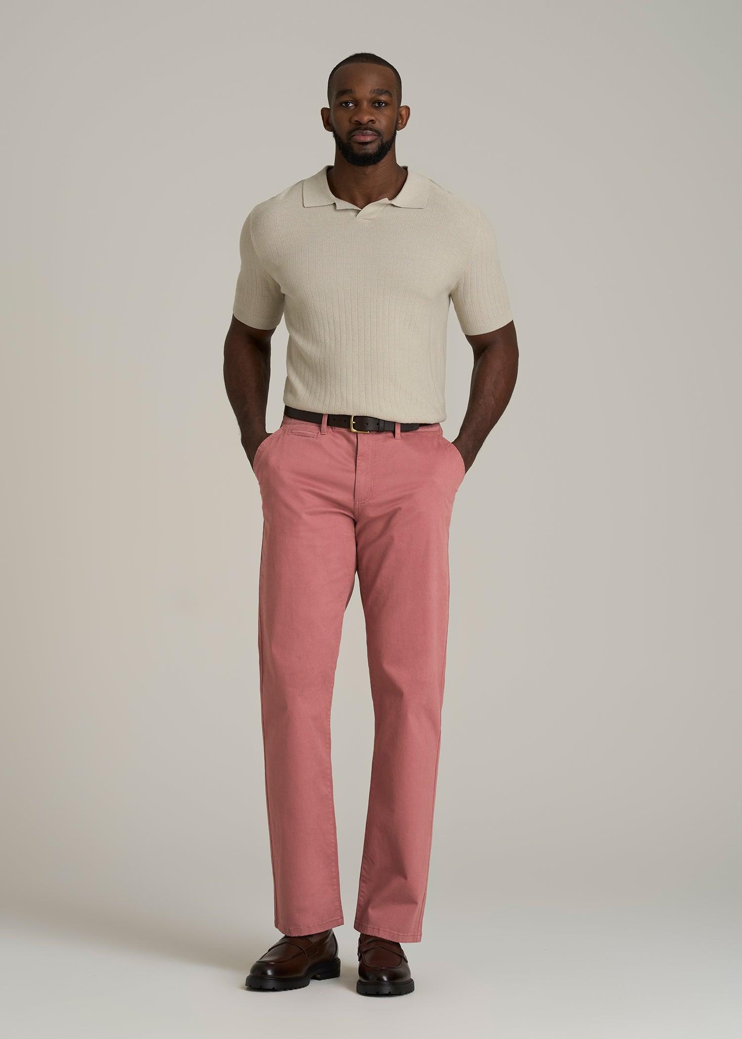Mason Relaxed Chinos for Tall Men in Withered Rose Product Image