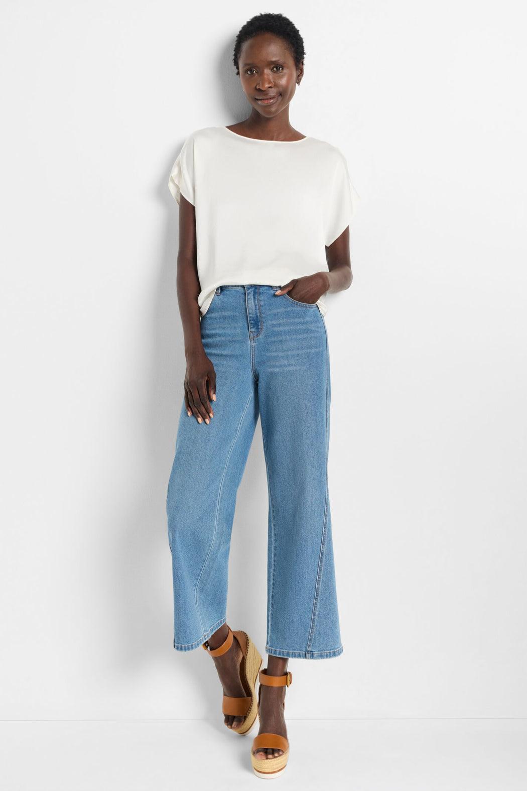 Day Gloss Woven Tee - Classic Cream Product Image