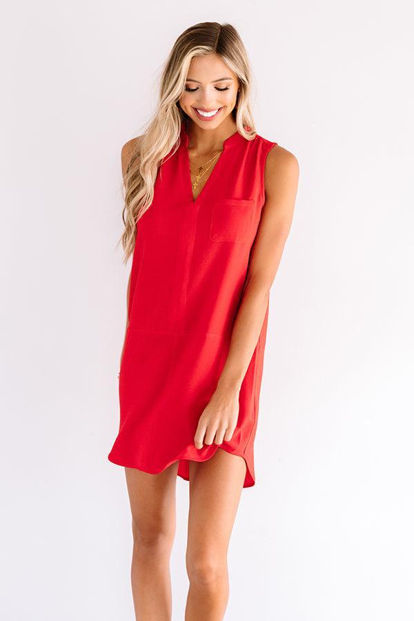 Fly By Shift Dress In Red Product Image