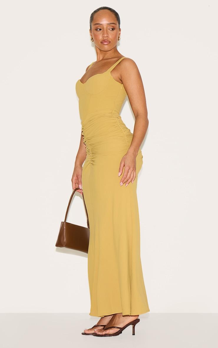 Shape Lime Tailored Ruched Front Fishtail Maxi Dress Product Image