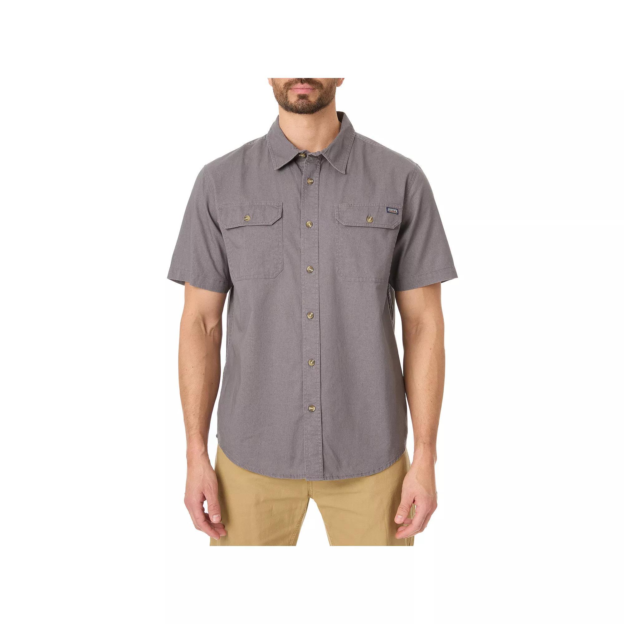 Mens Smiths Workwear Sandwashed Work Shirt, Mens Product Image