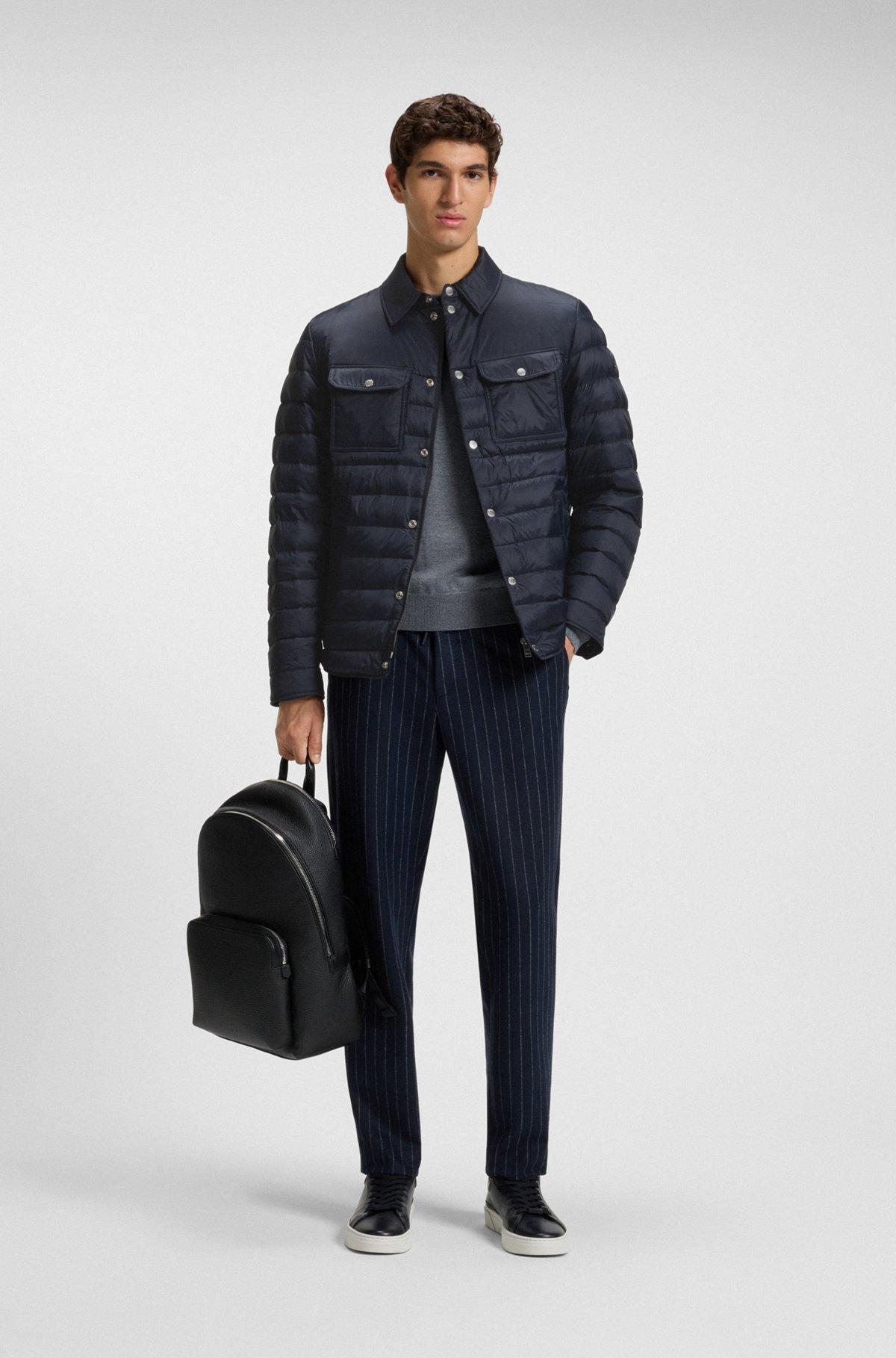 Water-repellent down jacket with stretch inserts Product Image
