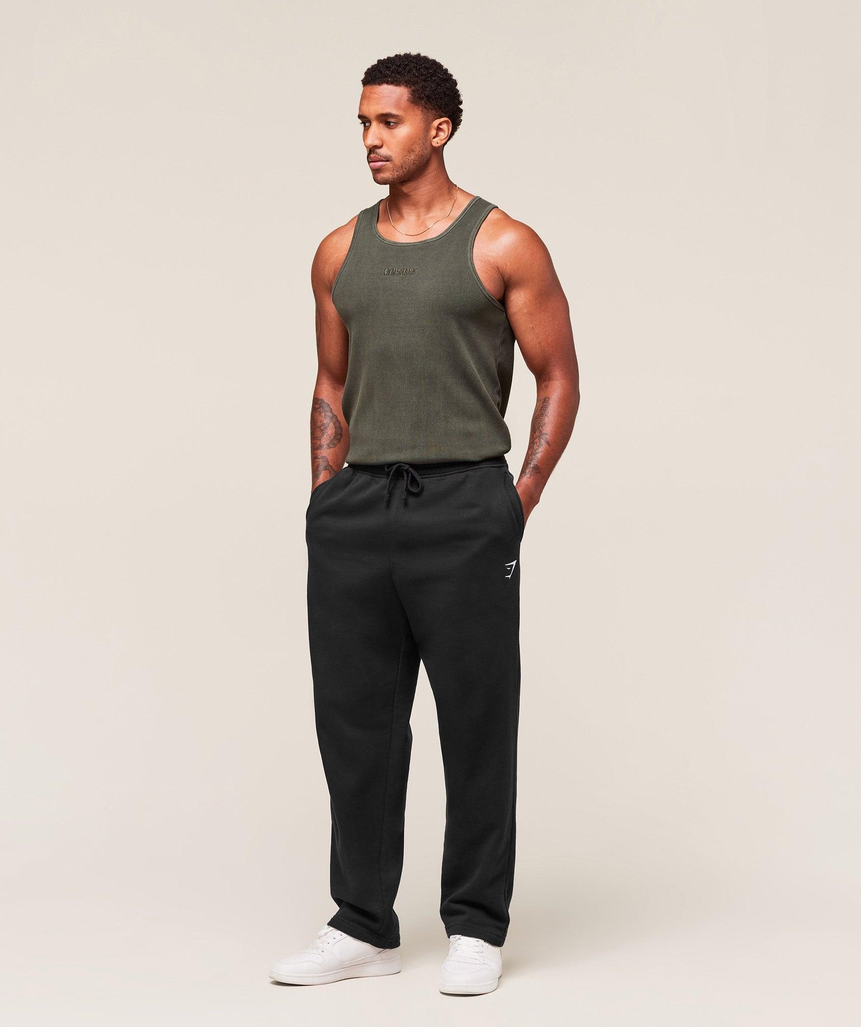 Gymshark Washed Premium Ribbed Tank - Strength Green Male Product Image