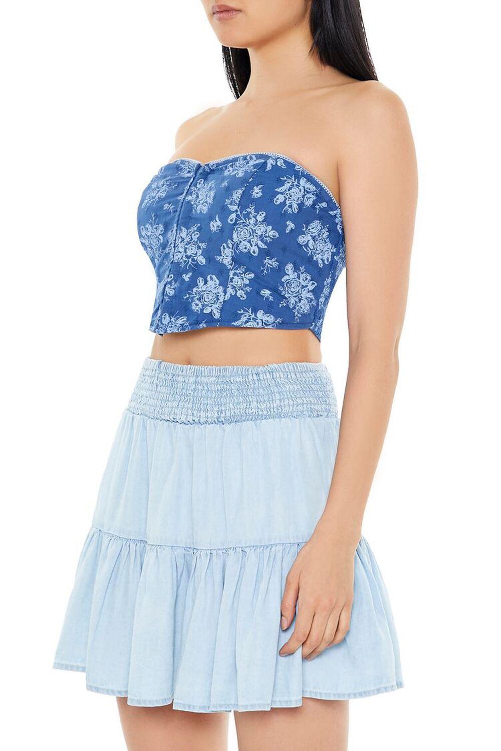 Floral Print Corset Tube Top | Forever 21 Product Image