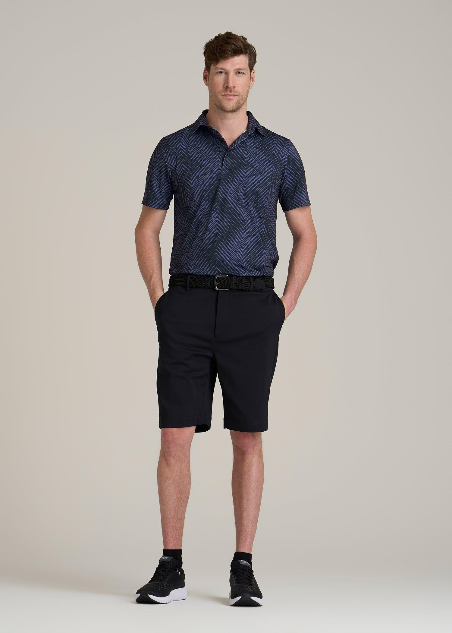 Golf Performance Tall Men's Polo Shirt in Future Dusk Chevron Product Image