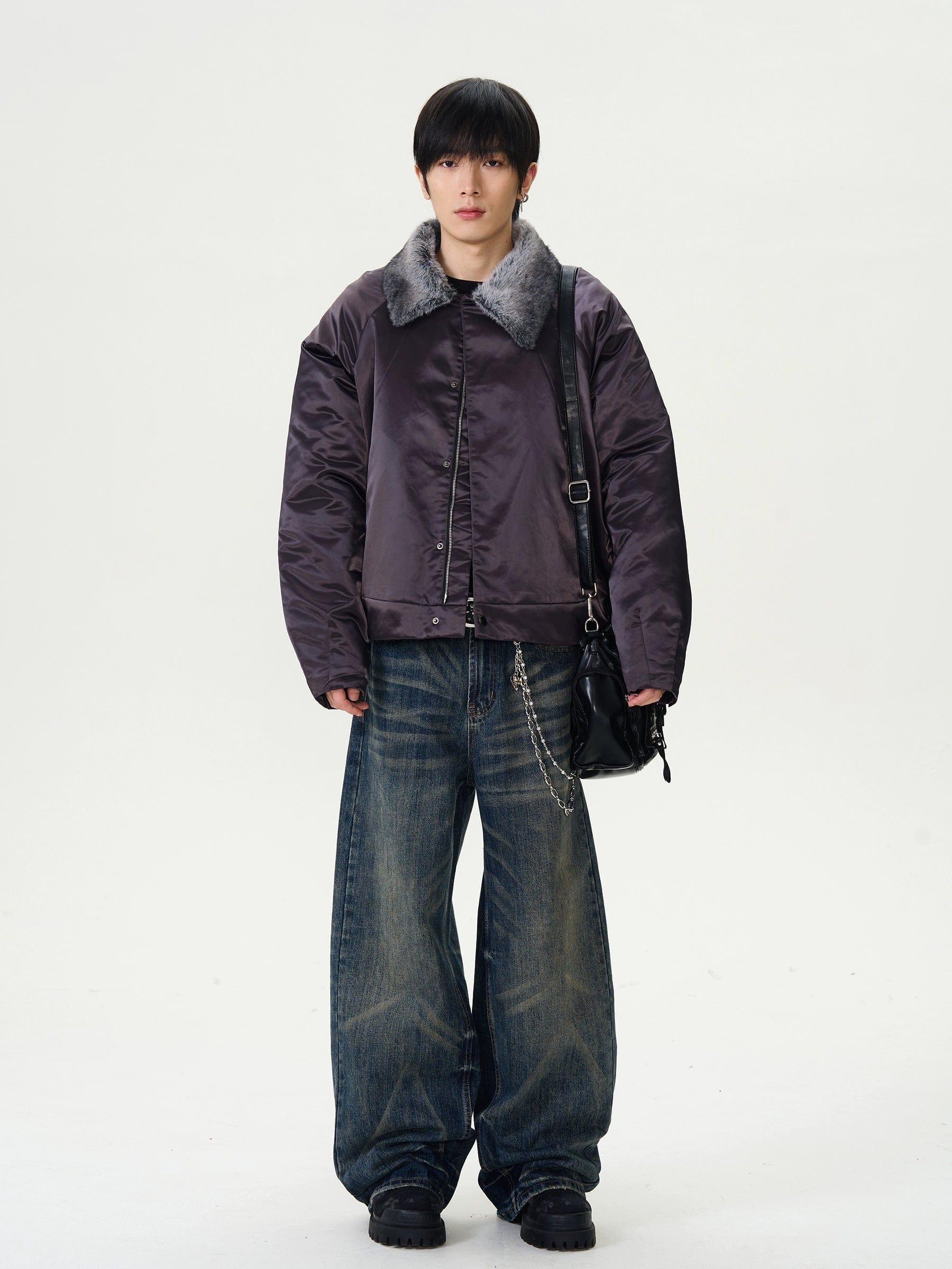 RT No. 12213 WHISKER BLUE DENIM STRAIGHT JEANS Product Image