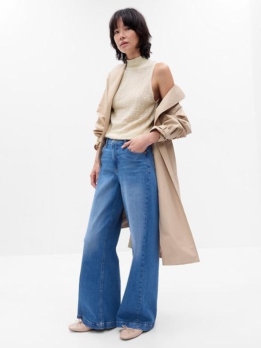Pointelle Mockneck Sweater Tank Product Image