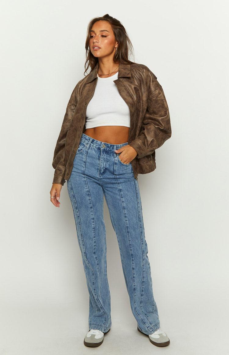 Monae Mid Wash Denim Jeans Product Image