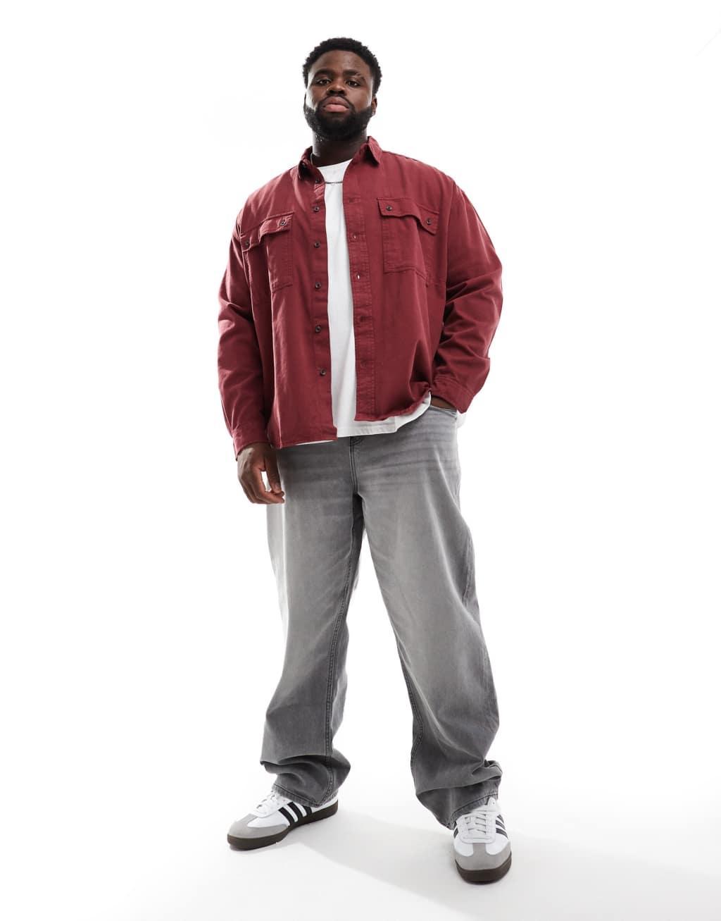 ASOS DESIGN baggy jeans in gray Product Image