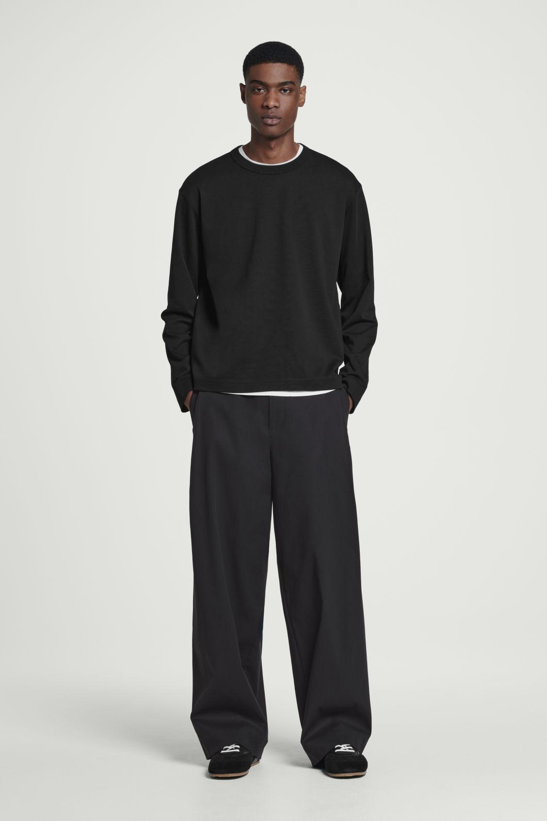 RELAXED COTTON-JERSEY LONG-SLEEVED T-SHIRT Product Image