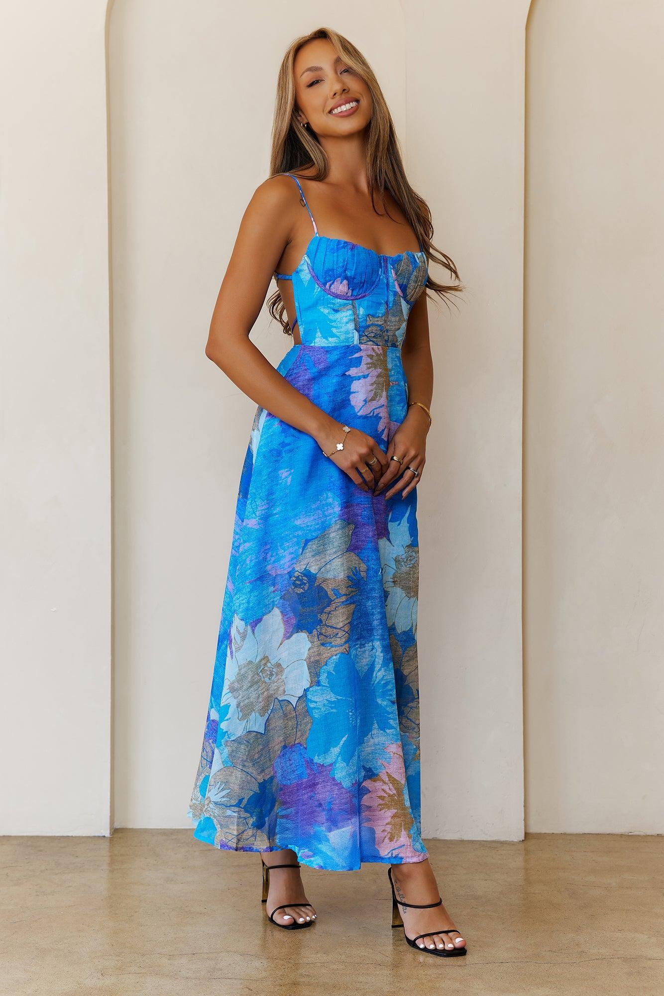 Chic State of Mind Maxi Dress Blue Product Image