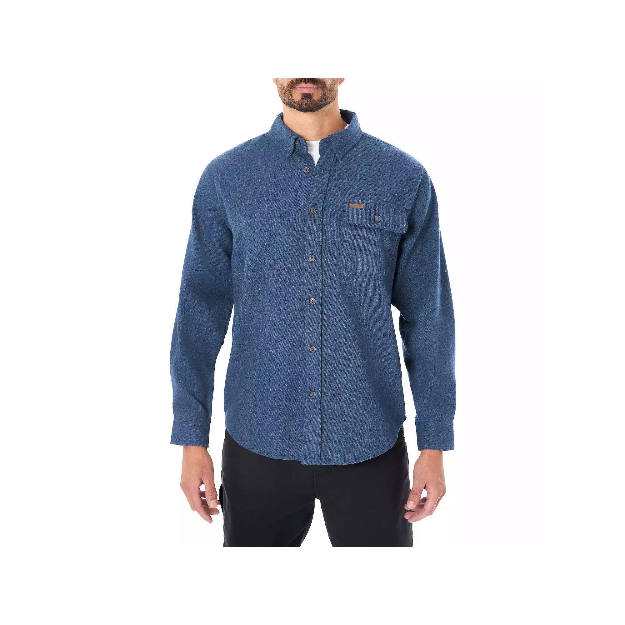 Mens Smiths Workwear Extra Heavyweight Chamois Flannel Shirt Grey Olive Product Image