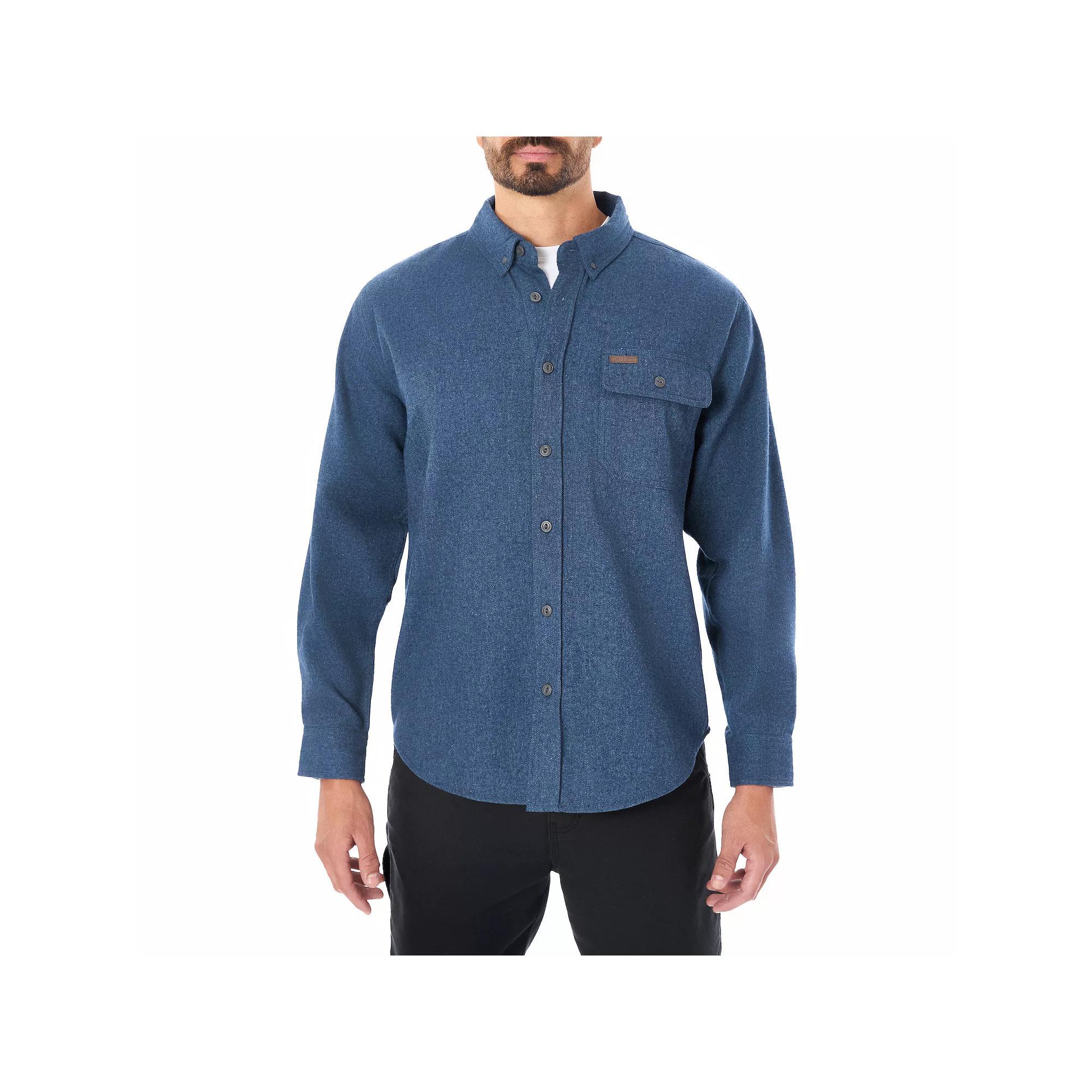 Mens Smiths Workwear Extra Heavyweight Chamois Flannel Shirt Grey Olive Product Image