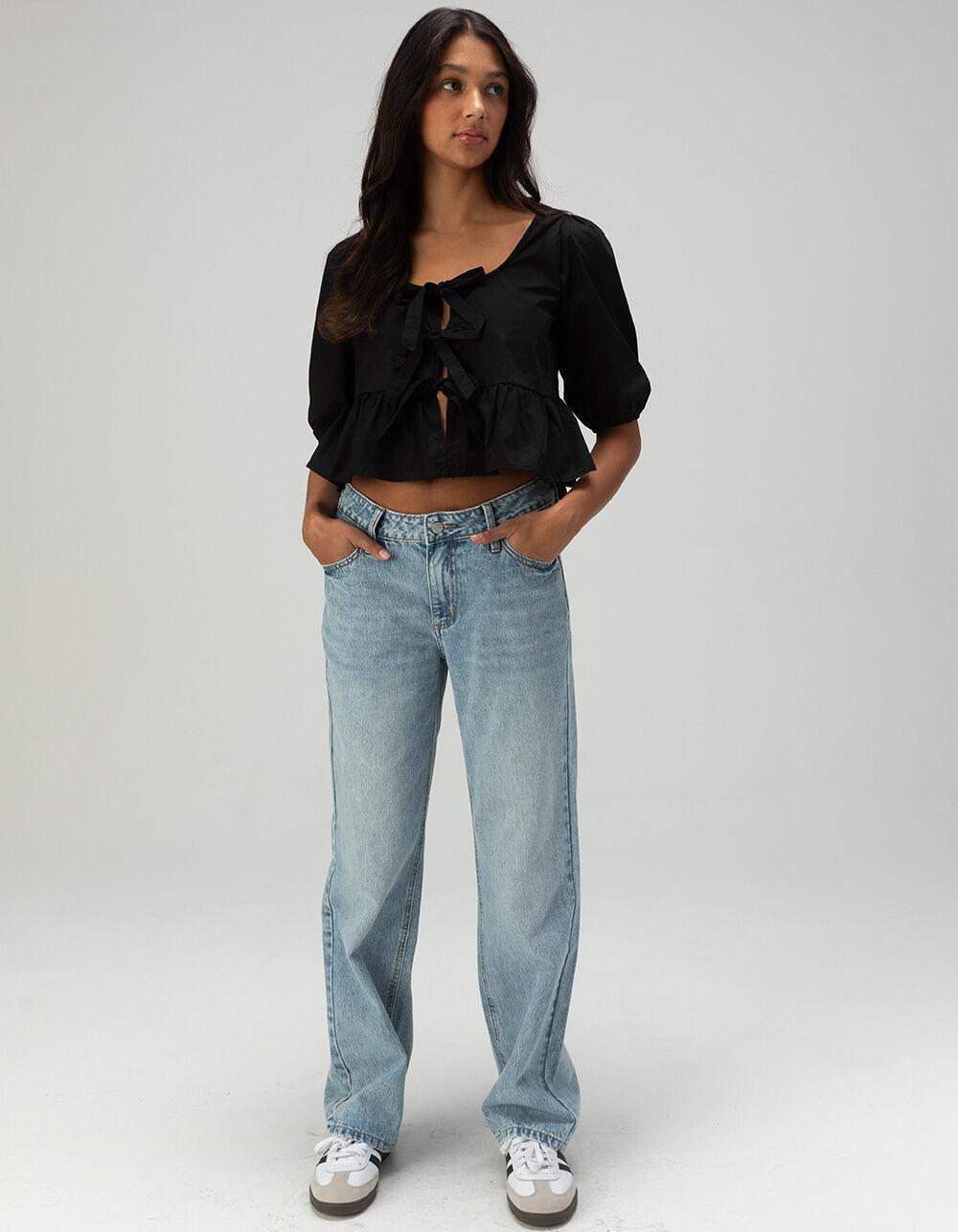 RSQ Womens Low Rise Loose Straight Jeans Product Image