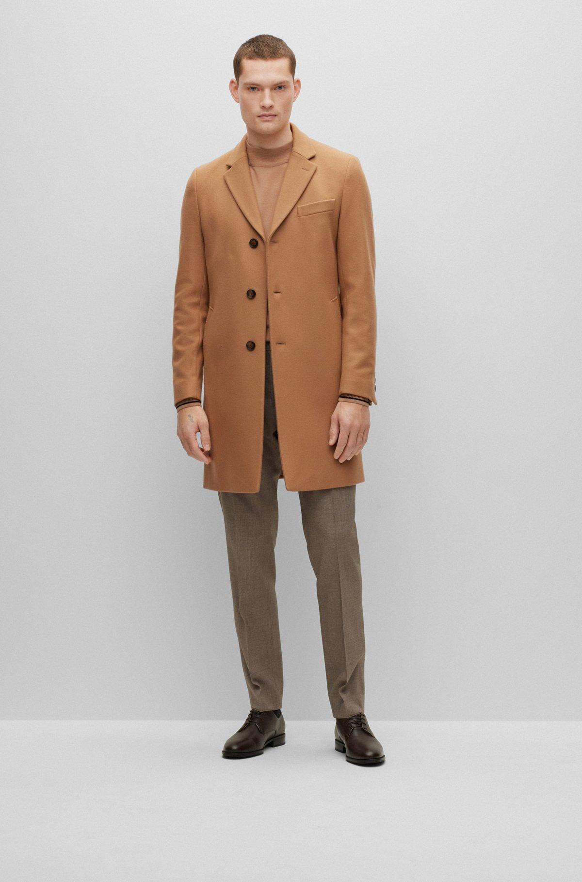 Slim-fit coat in a virgin-wool blend Product Image
