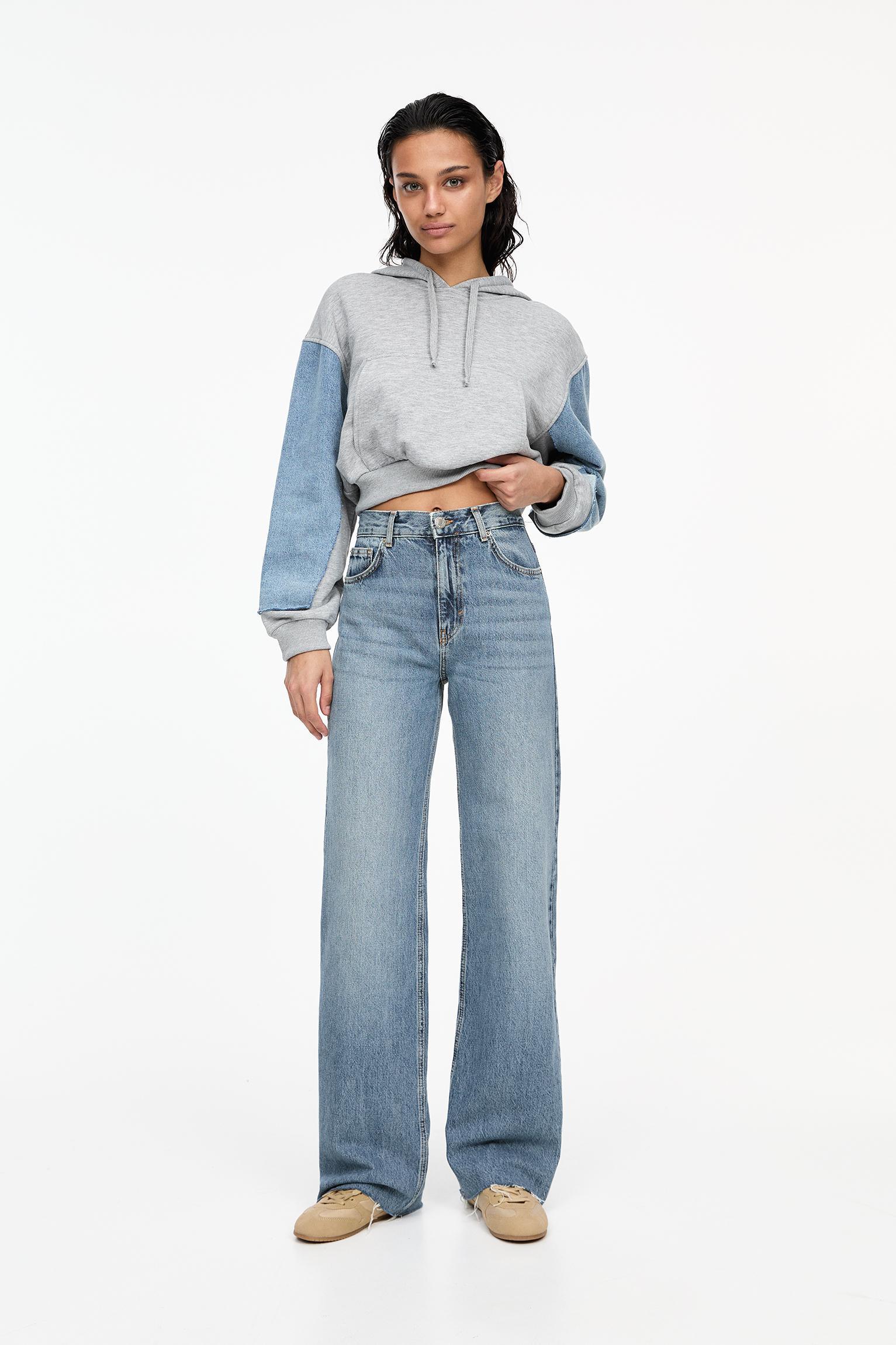 Straight-leg high-waist jeans Product Image