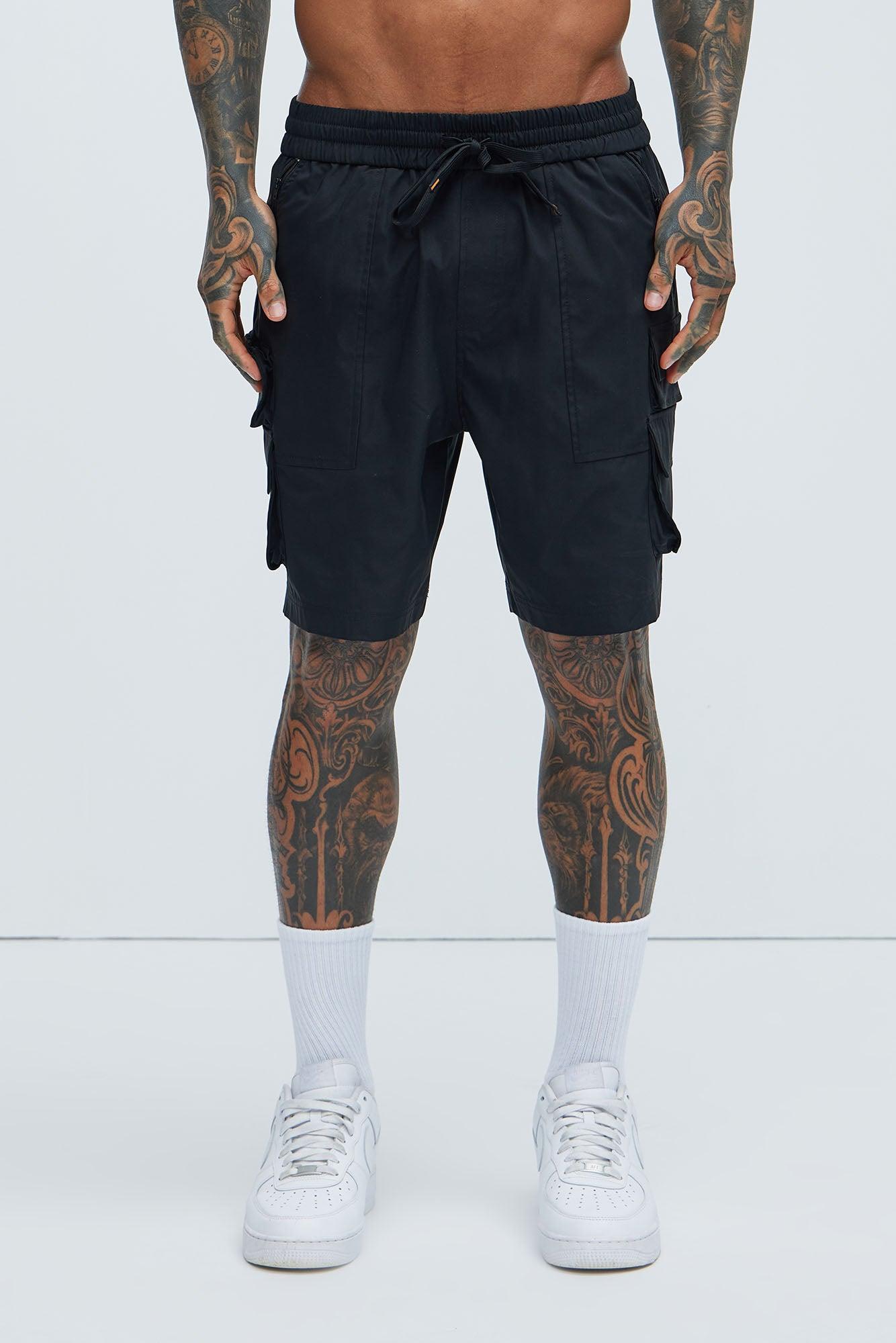 Catch Up Nylon Cargo Shorts - Black Product Image