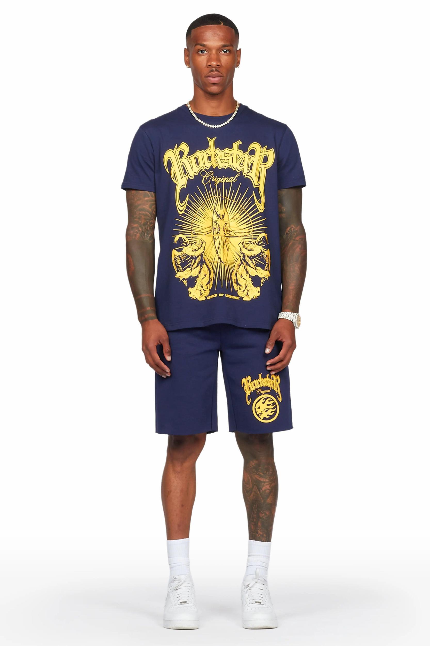 Yarden Navy T-Shirt/Short Set Male Product Image