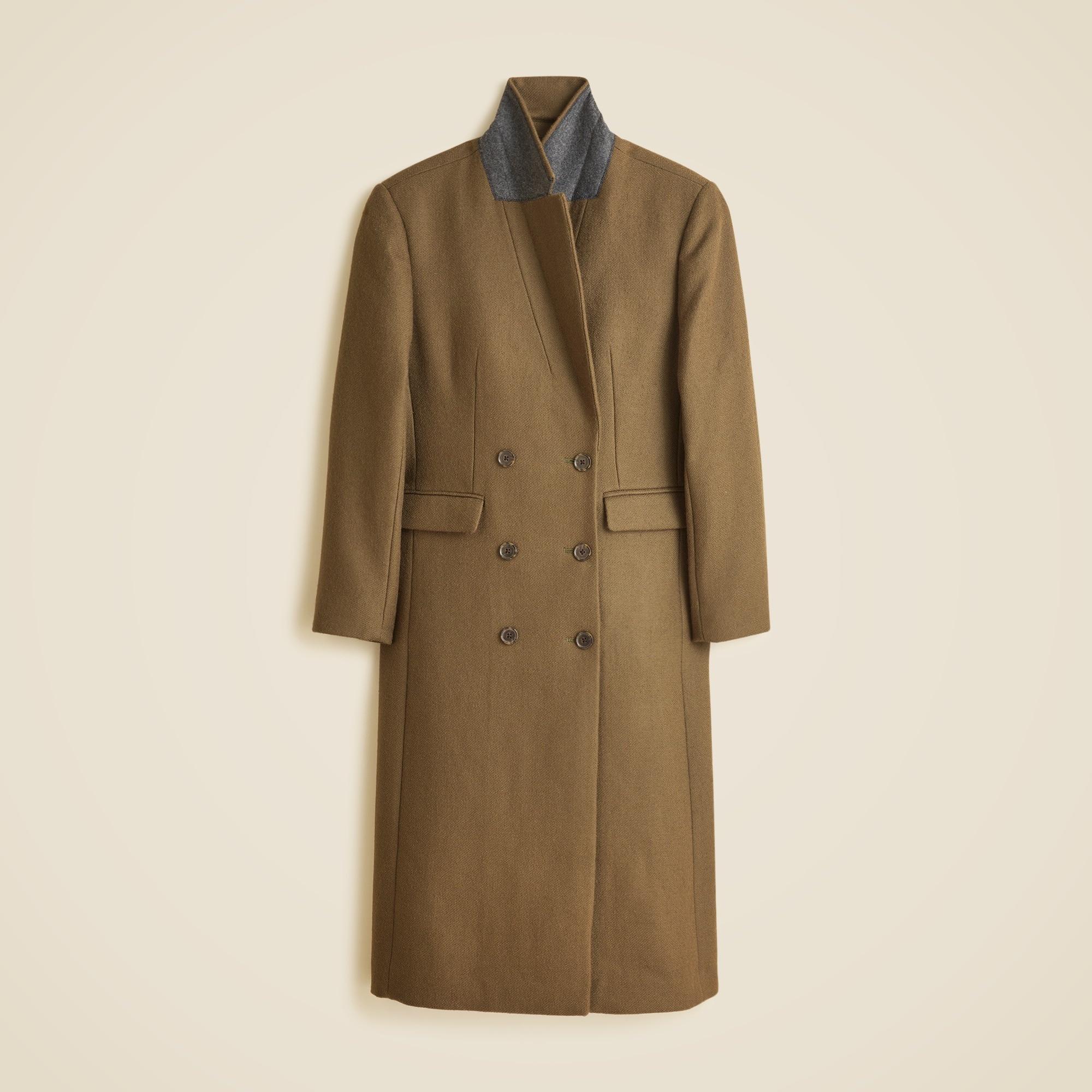 Palais double-breasted topcoat in Italian wool-blend melton Product Image