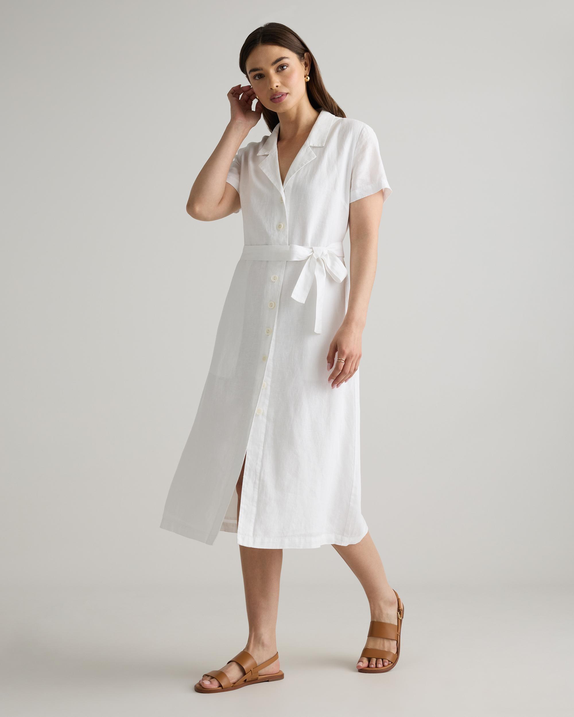 Quince | Women's Short Sleeve Dress Size XL, Linen Product Image