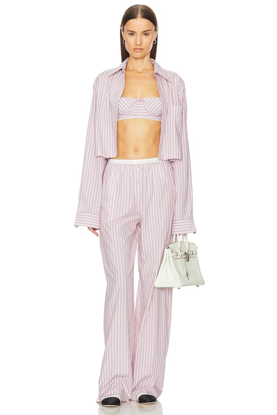 Wide Stripe Poplin House Pants Helsa Product Image