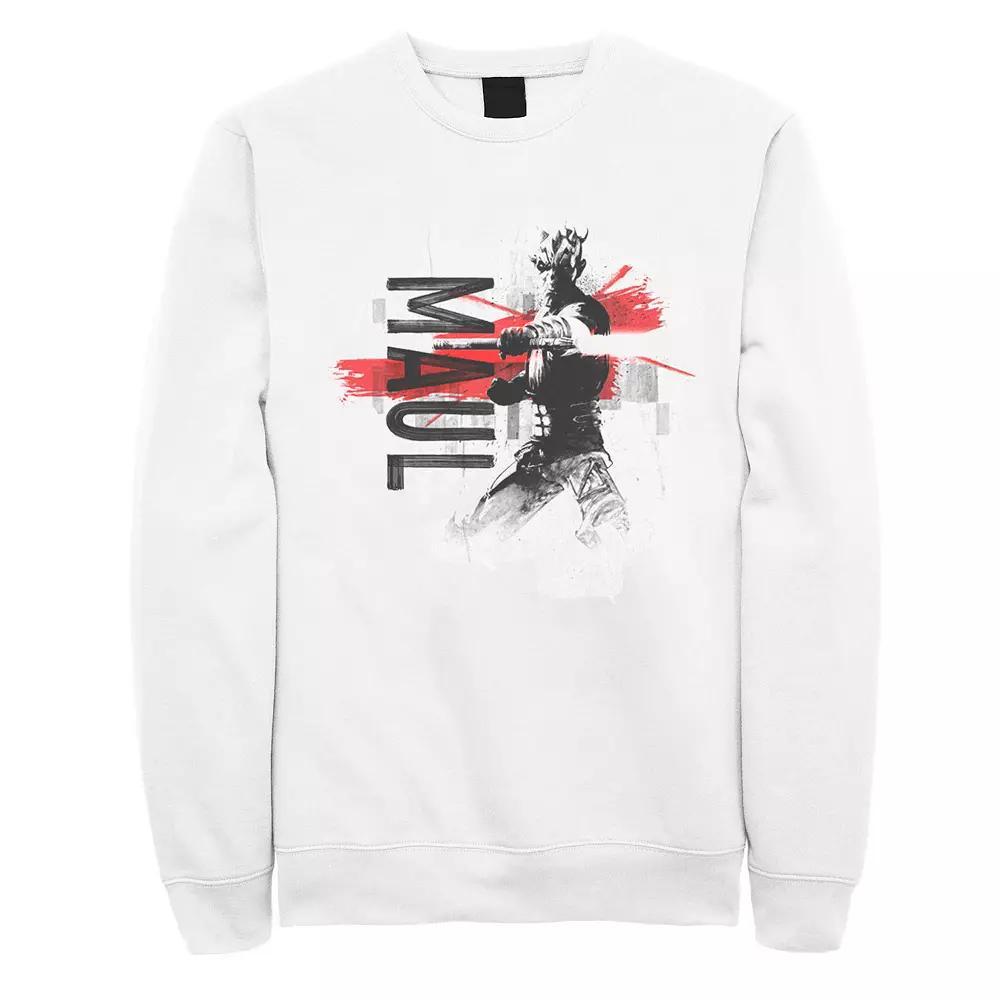 Men's Star Wars The Clone Wars Darth Maul Potrait Sweatshirt, Size: Small, White Product Image