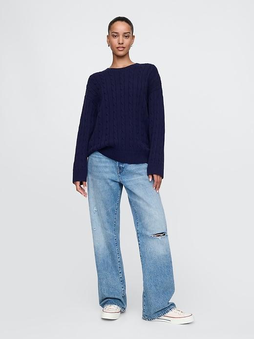 Oversized Cable-Knit Sweater Product Image