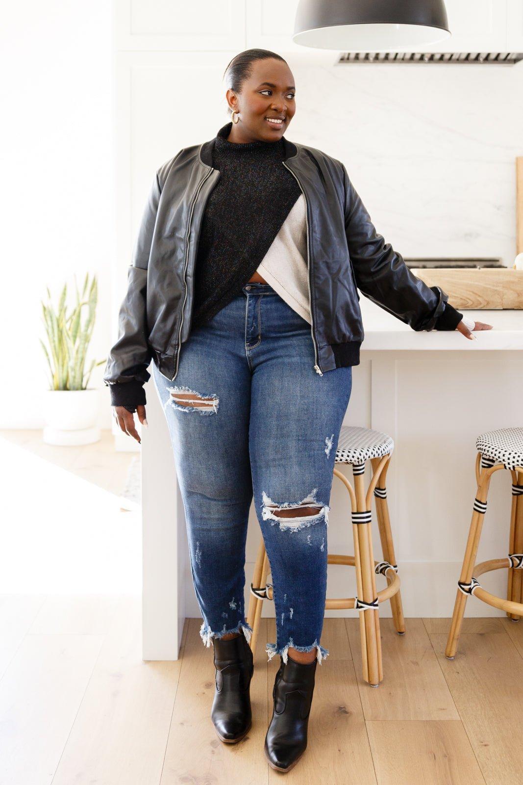 Can't Touch This Sparkle Color Blocked Sweater (Online Exclusive) Product Image