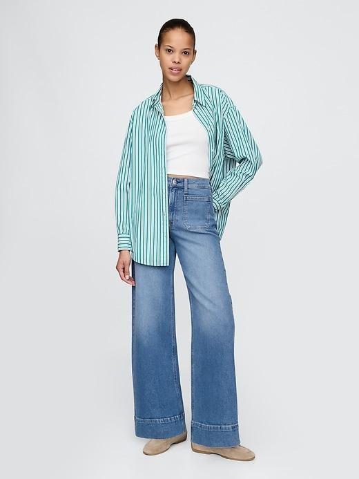 High Rise Stride Wide-Leg Jeans Product Image
