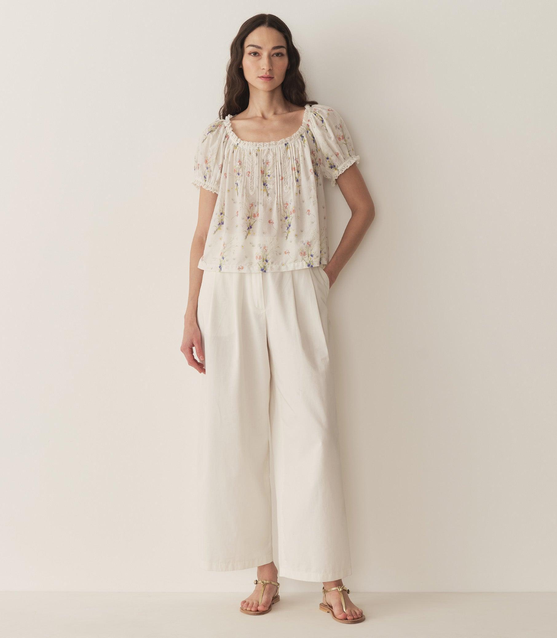 FREDERICA TOP -- PAINTED BOUQUET Product Image