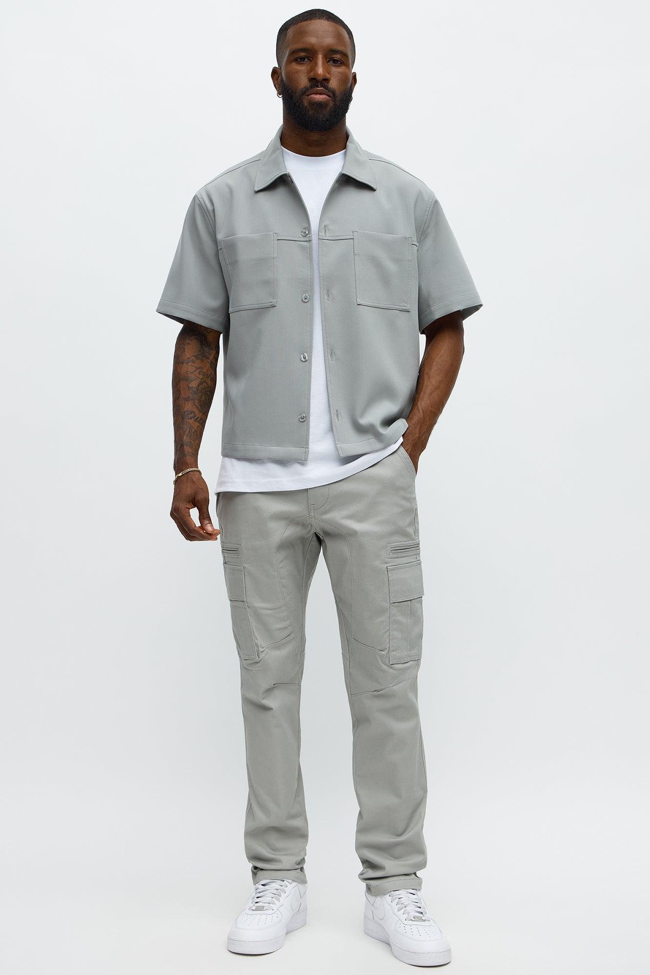 Skinny Striker Cargo Pants - Grey Product Image