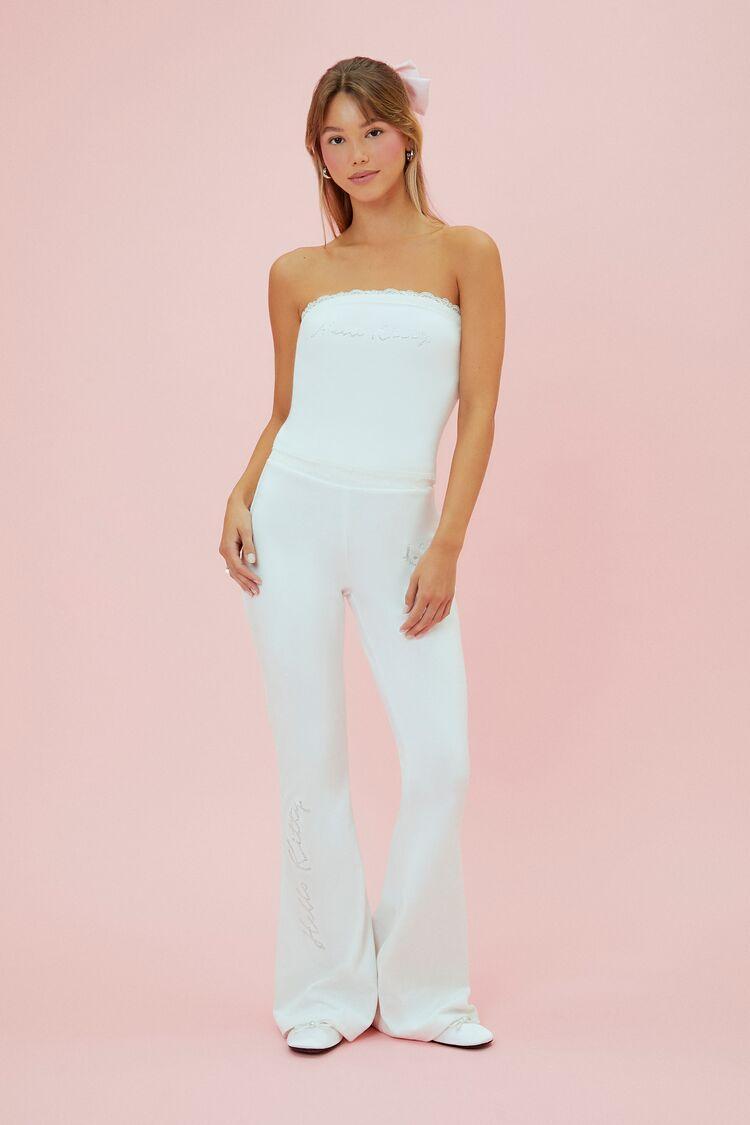 Hello Kitty Velour Rhinestone Pants | Forever 21 Product Image