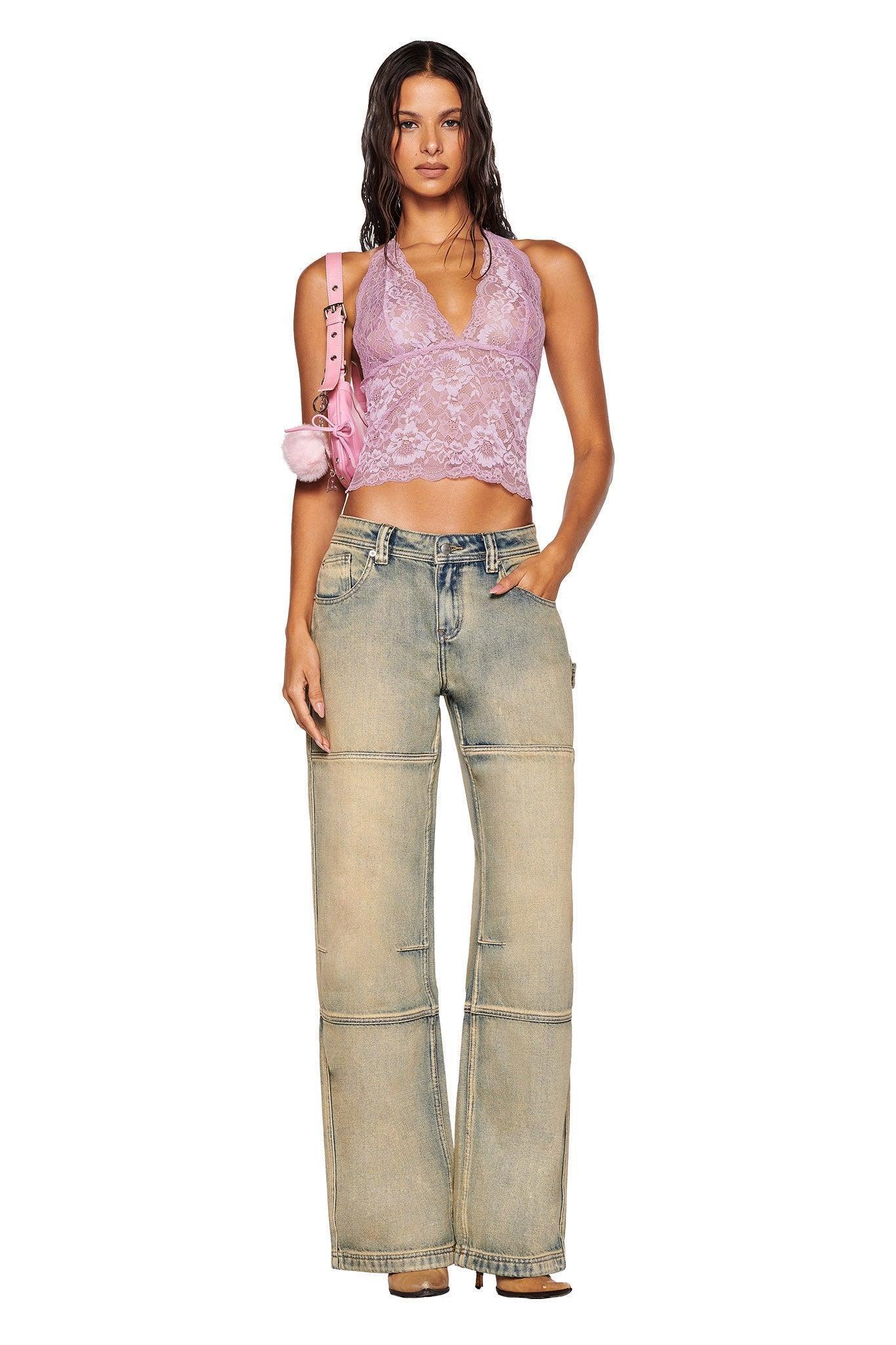 GEM HALTER TOP - PURPLE : LILAC Product Image