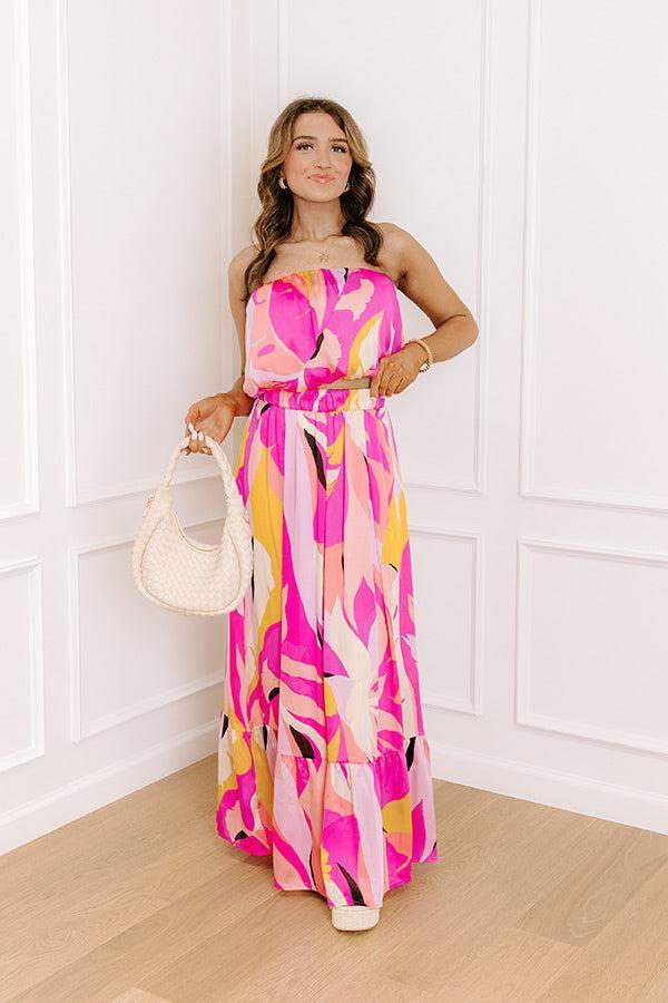 Shades Of Paradise Crop Top in Pink Product Image
