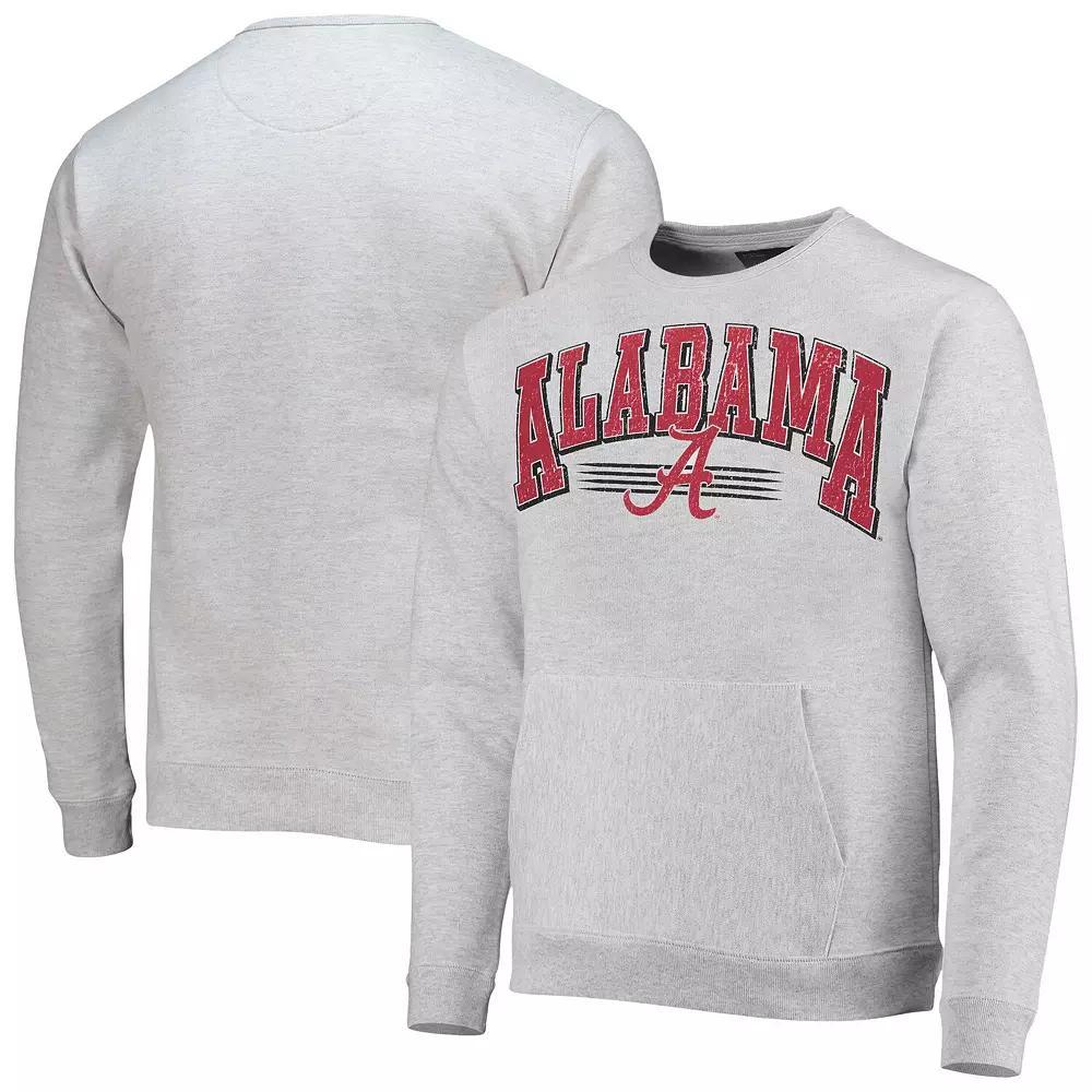 Men's League Collegiate Wear Heathered Gray Alabama Crimson Tide Upperclassman Pocket Pullover Sweatshirt, Size: Small, Grey Product Image