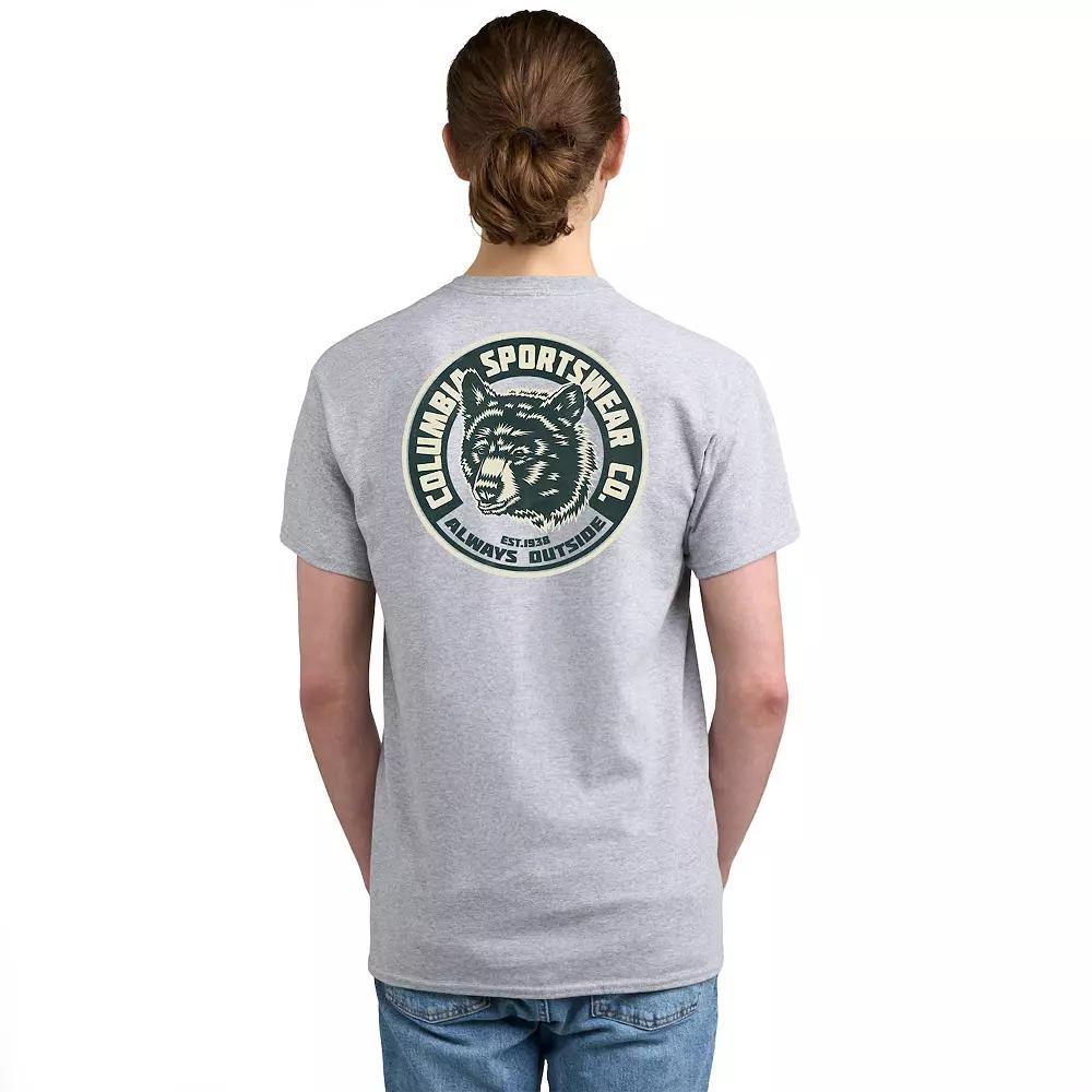 Mens Columbia Short Sleeve Graphic Tee Yellow Bear Product Image